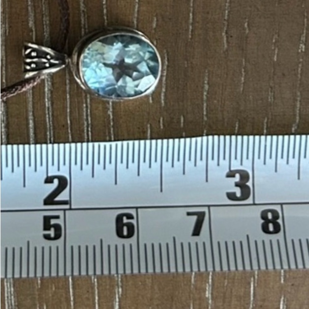Aquamarine necklace in .925 silver